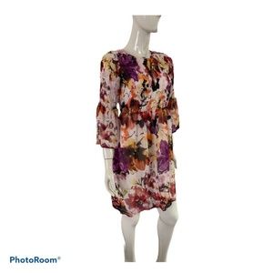 New Label By 5 Twelve Floral Red Purple Dress SM